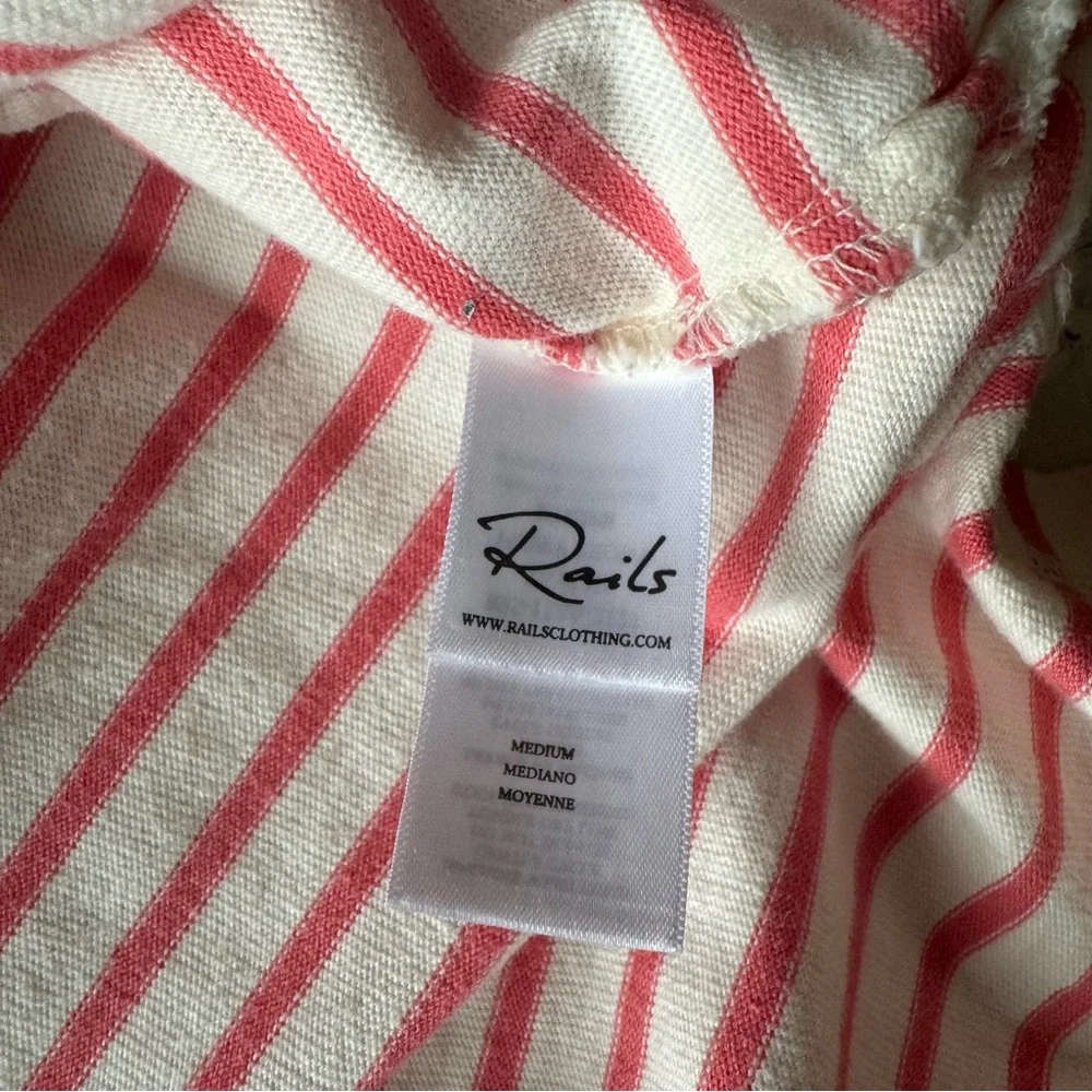 RAILS Taylin Ivory Peony Stripe Dress Size M Cotton Tank Midi - Picture 10 of 13